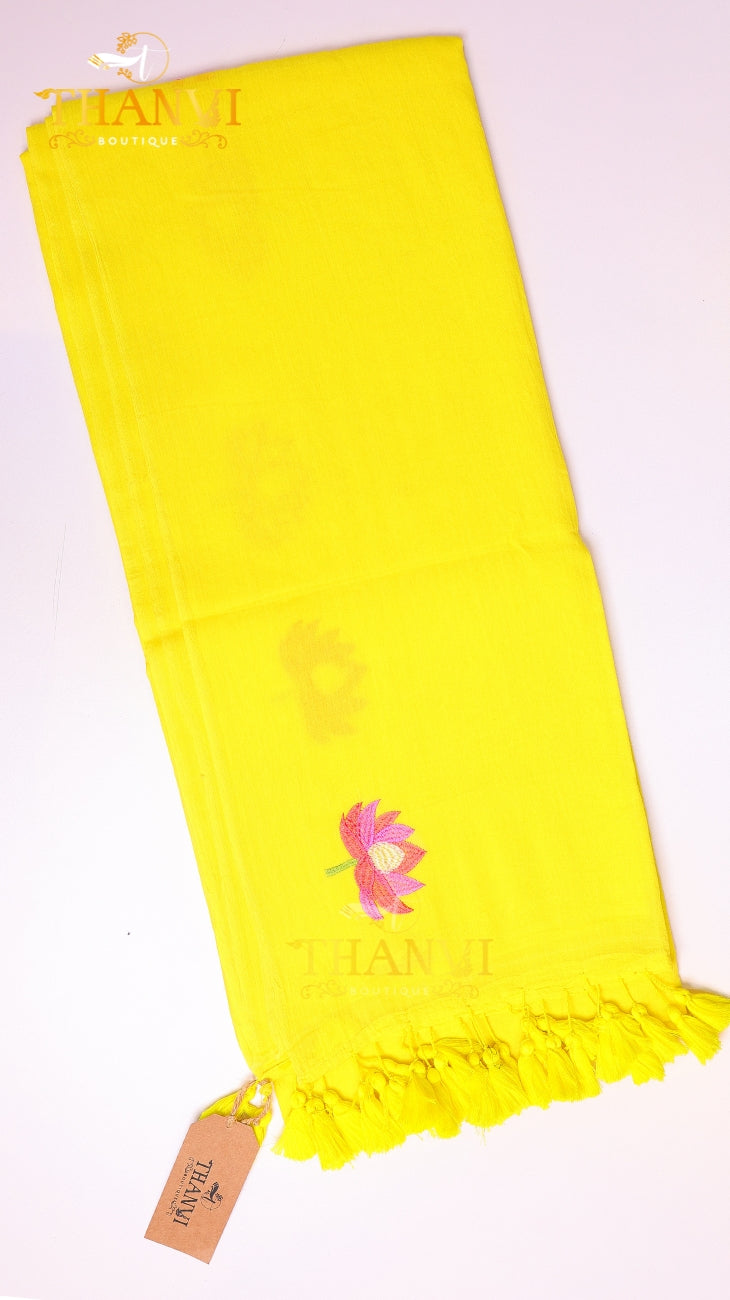 Couture Embroidery Cotton Saree