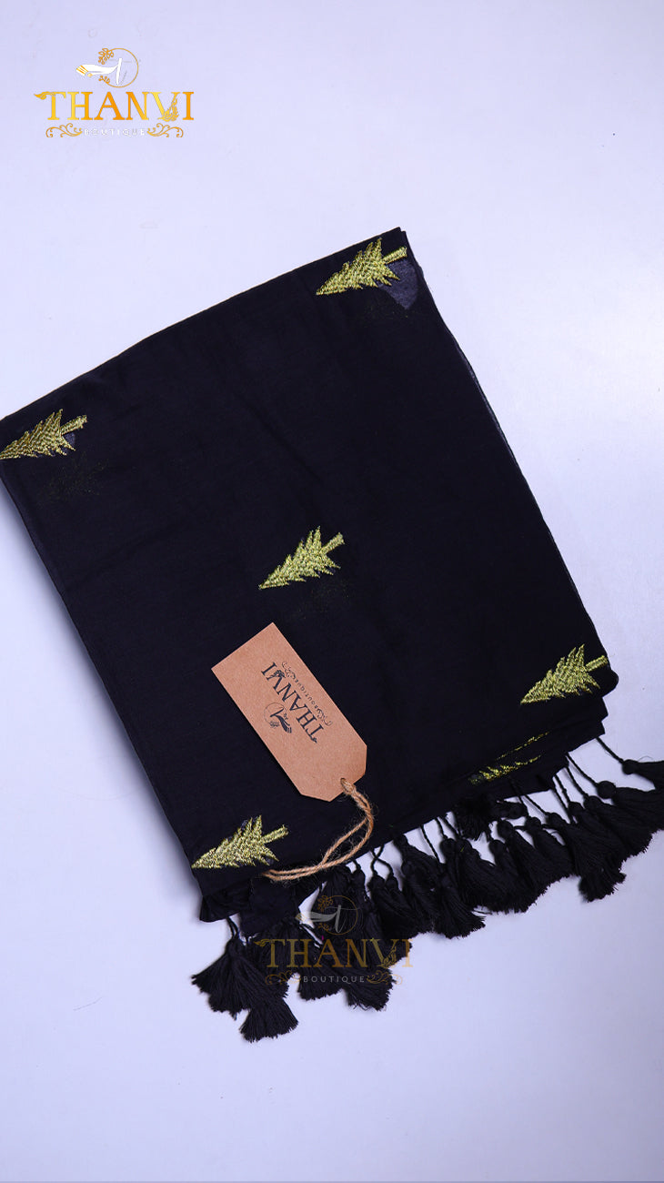 Couture Embroidery Cotton Saree