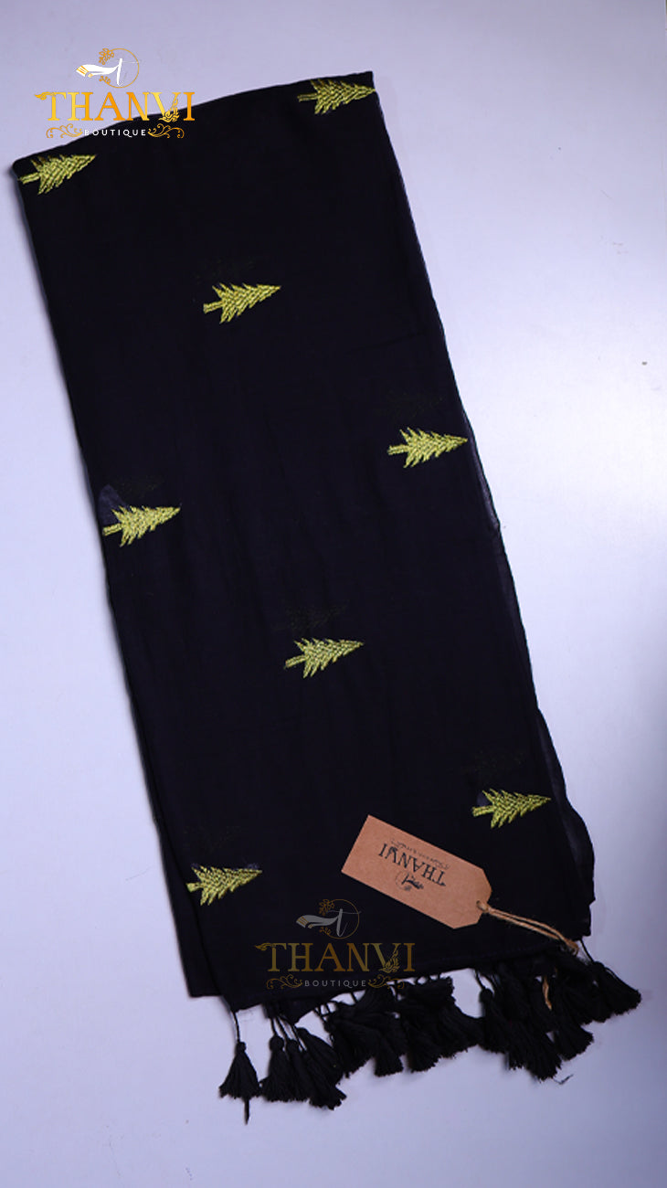 Couture Embroidery Cotton Saree