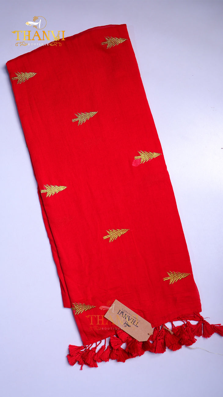 Couture Embroidery Cotton Saree