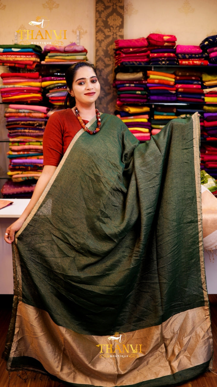 TISSUE LINEN SAREE
