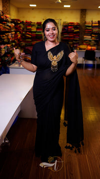 Customised Eagle Work Saree