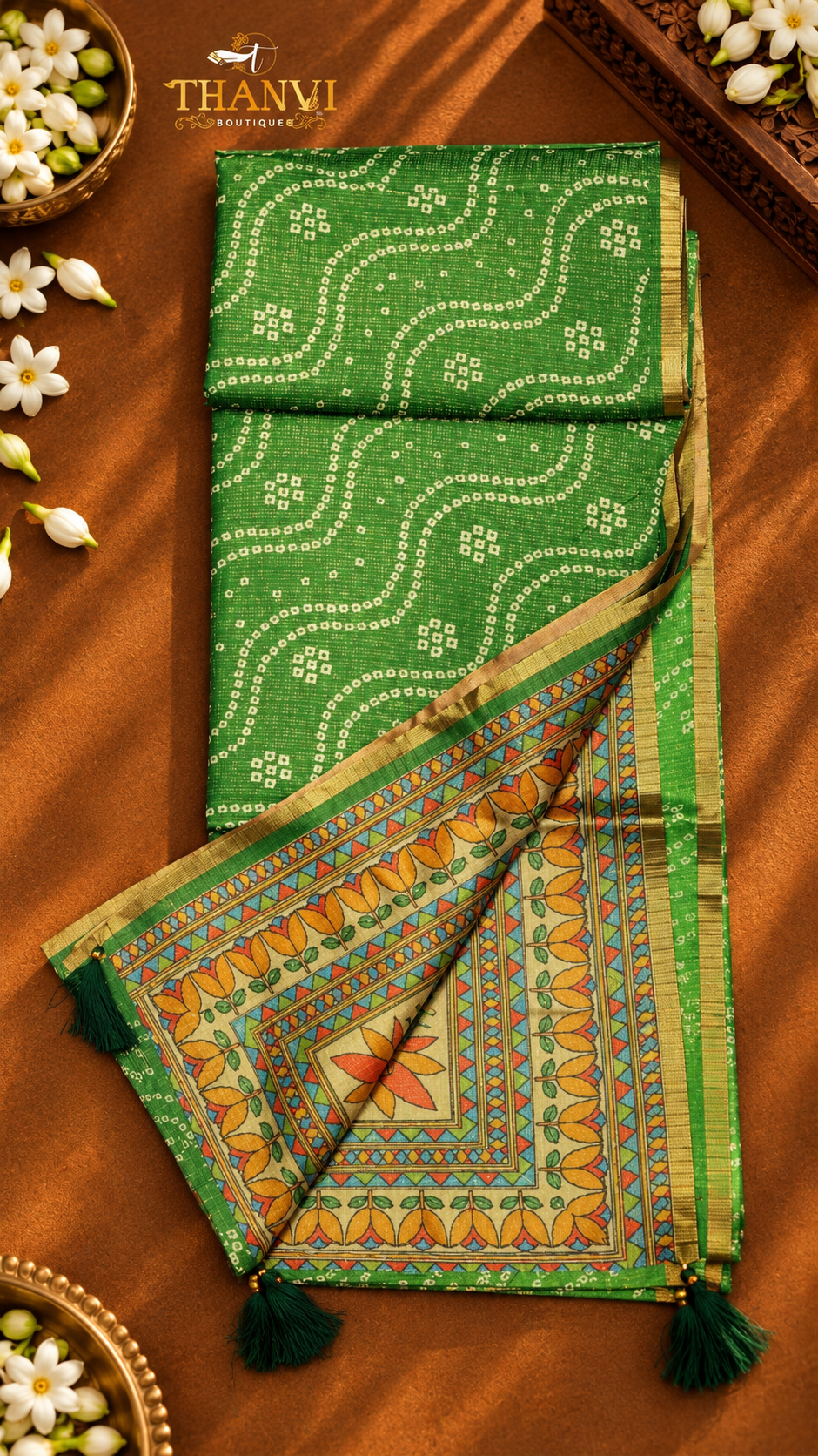 Premium Floral Print Saree