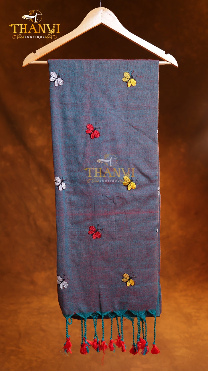 Flower Embroidery Saree