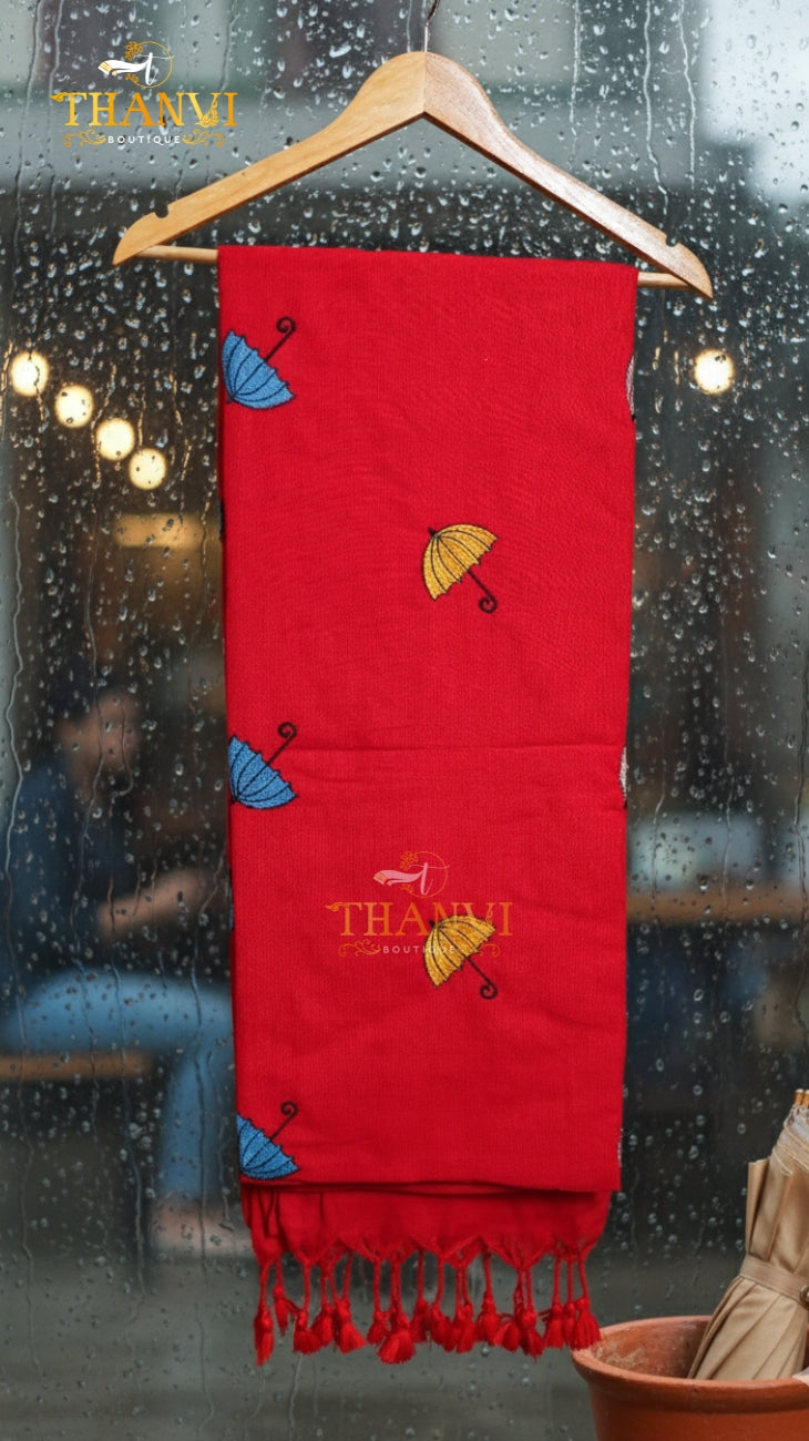 Flower Embroidery Saree