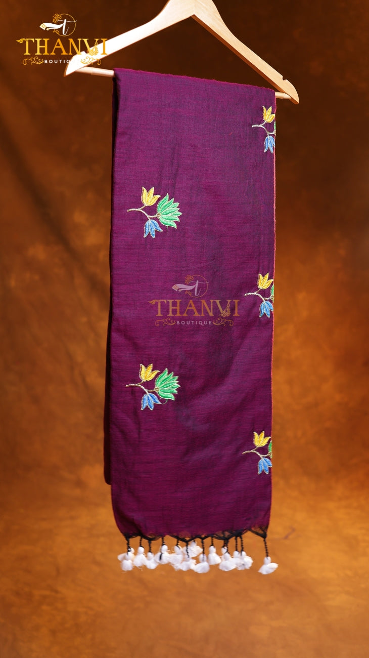 Flower Embroidery Saree