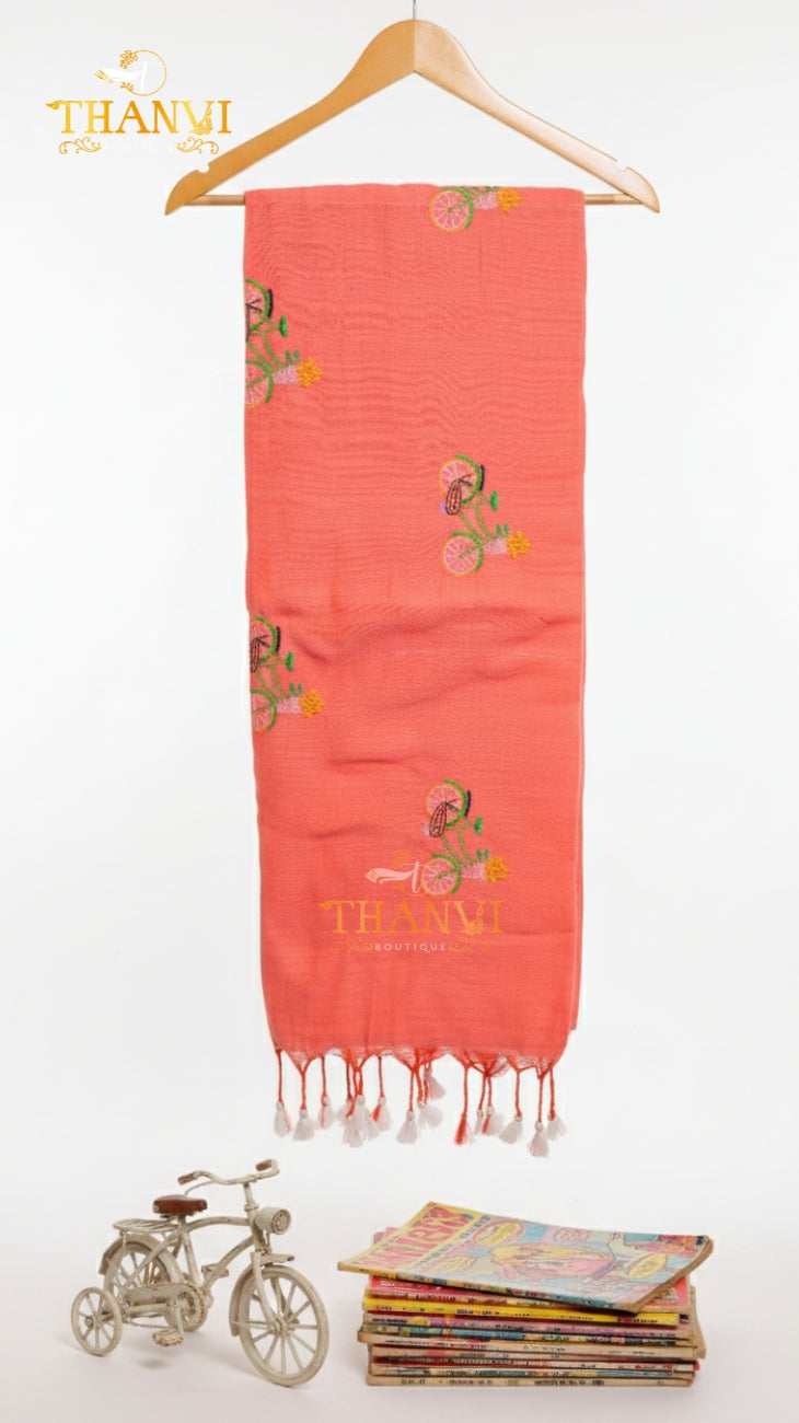 Flower Embroidery Saree