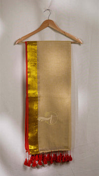 Golden String Border Saree