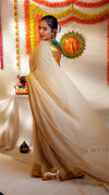 Golden String Border Saree