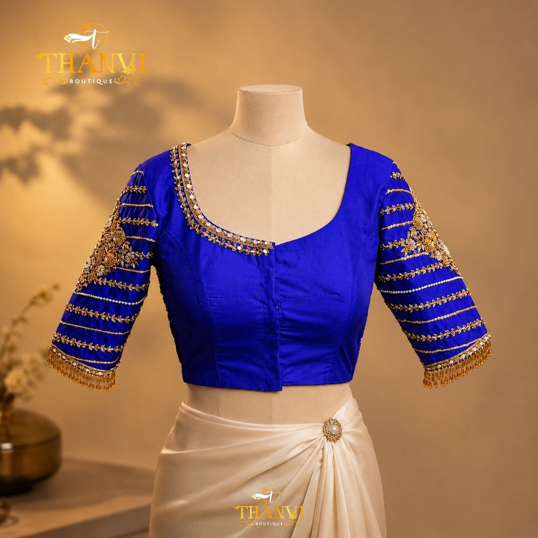 Sapphire Fringe Golden Blouse