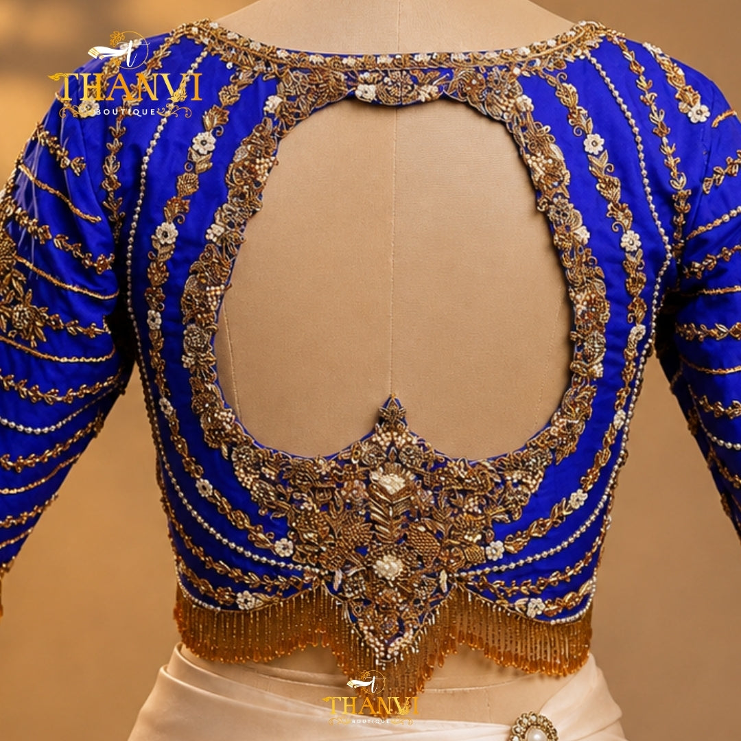Sapphire Fringe Golden Blouse