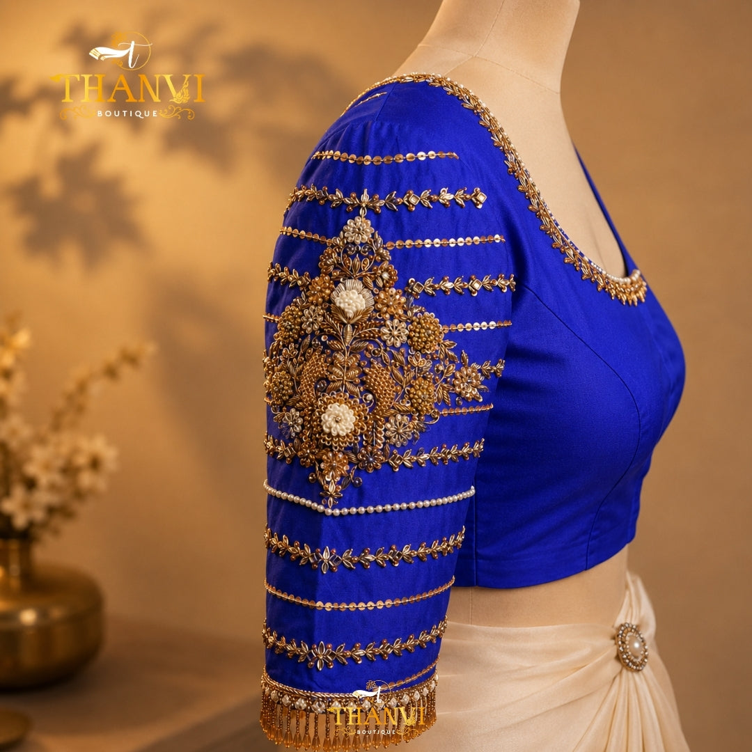 Sapphire Fringe Golden Blouse
