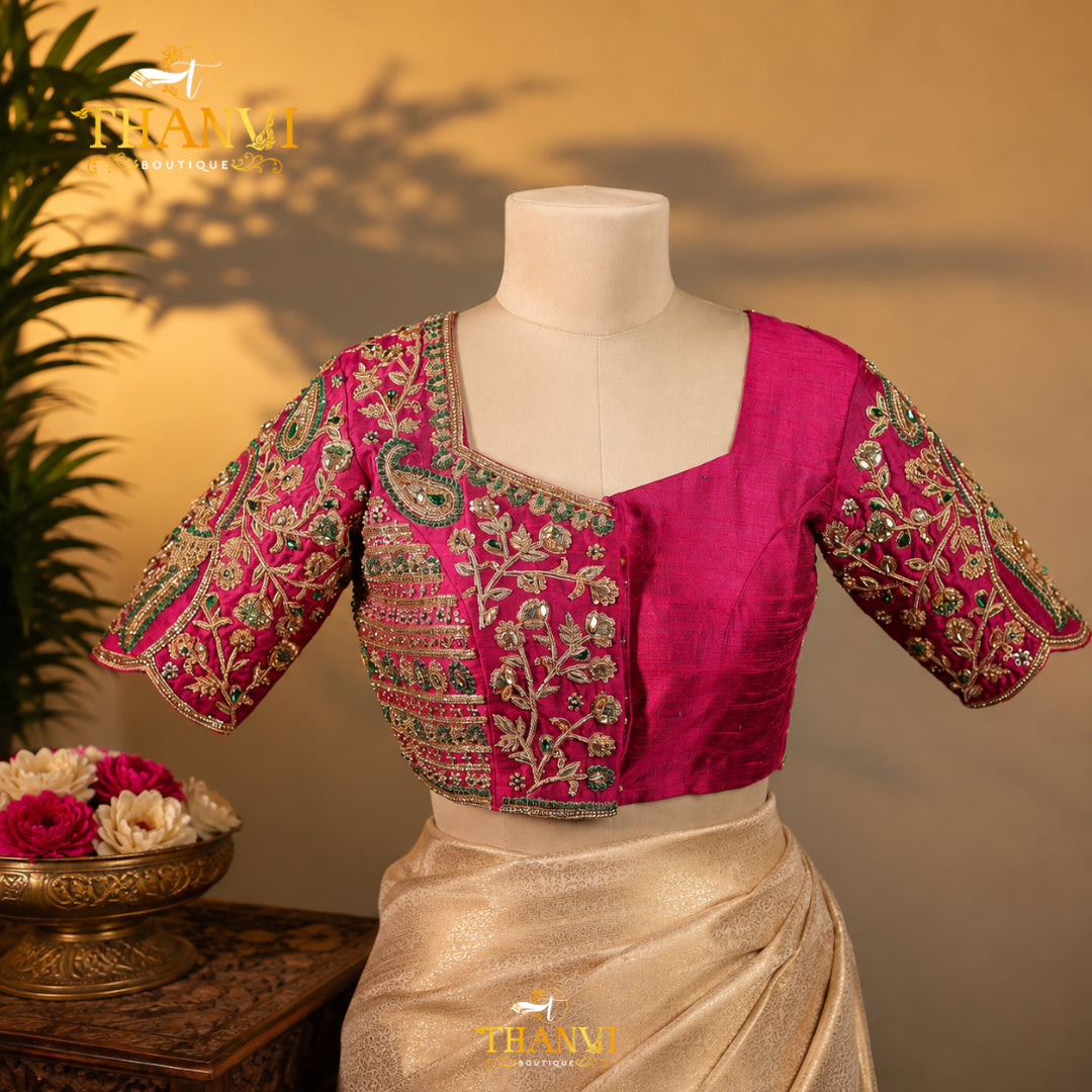 Rani pink royal zardosi work Blouse