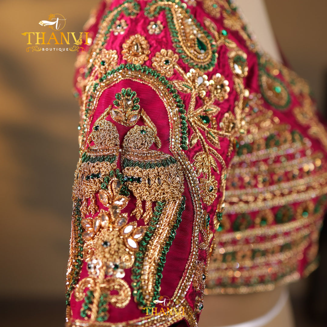 Rani pink royal zardosi work Blouse