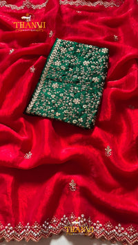Crunchy chiffon saree