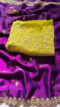 Crunchy chiffon saree