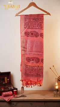 Iyal print linen Saree