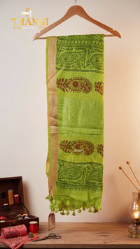 Iyal print linen Saree