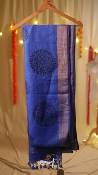 Iyal print linen Saree