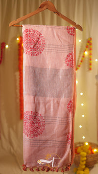 Iyal print linen Saree