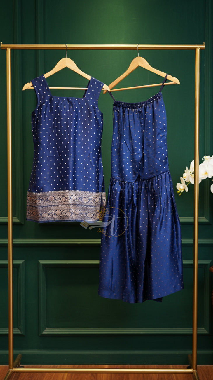 Kids Sharara Set Material Uppada Silk