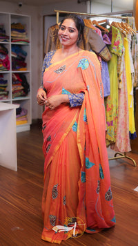 Leaf Printed Saree