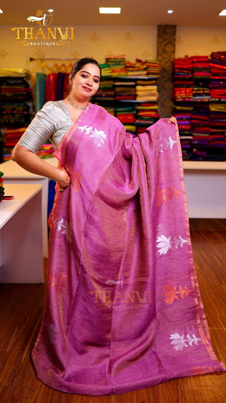 Linen Matka Tissue Saree