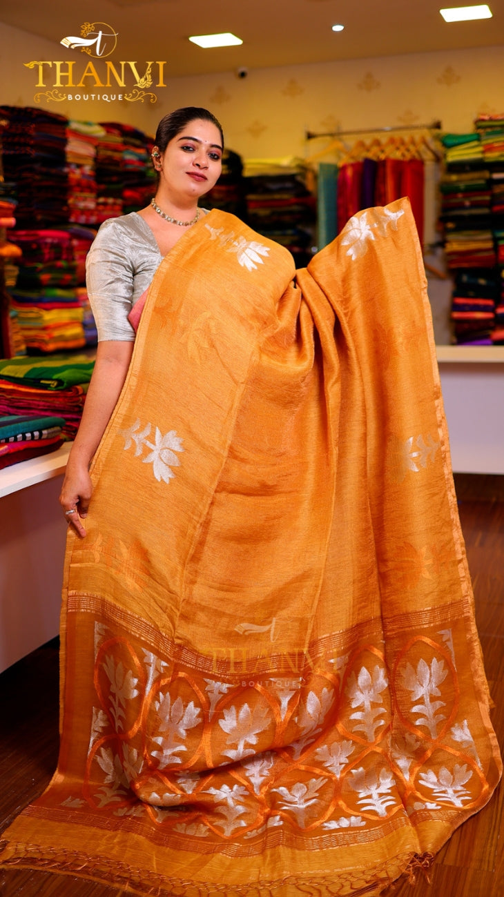 Linen Matka Tissue Saree