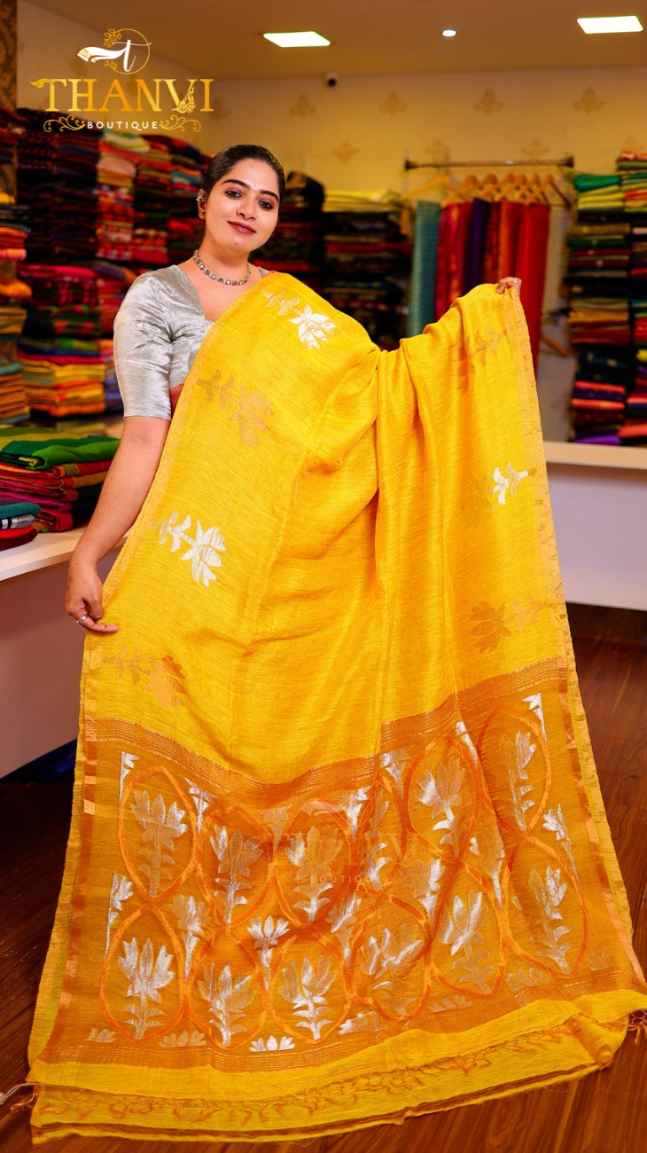 Linen Matka Tissue Saree