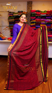 Linen Zari Big Border