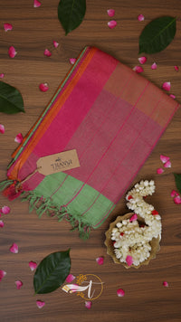 Linen Checks Saree