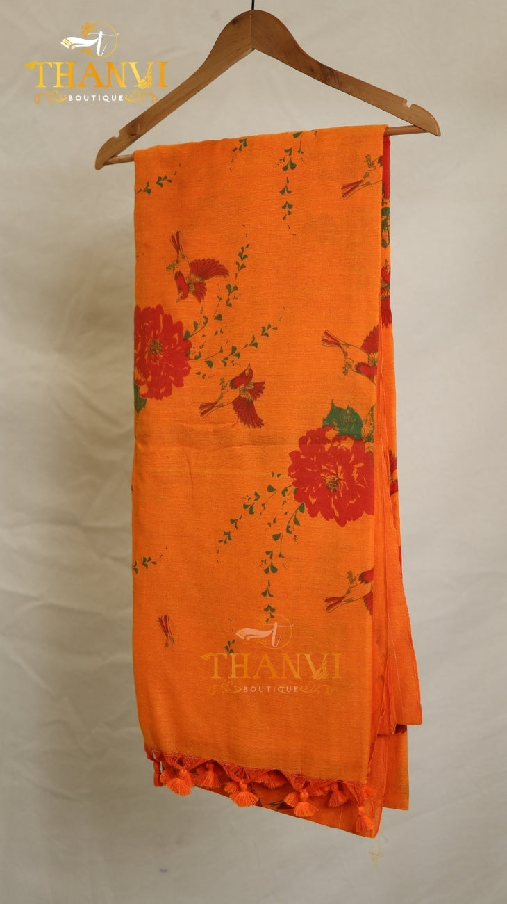 Linen Cotton Saree