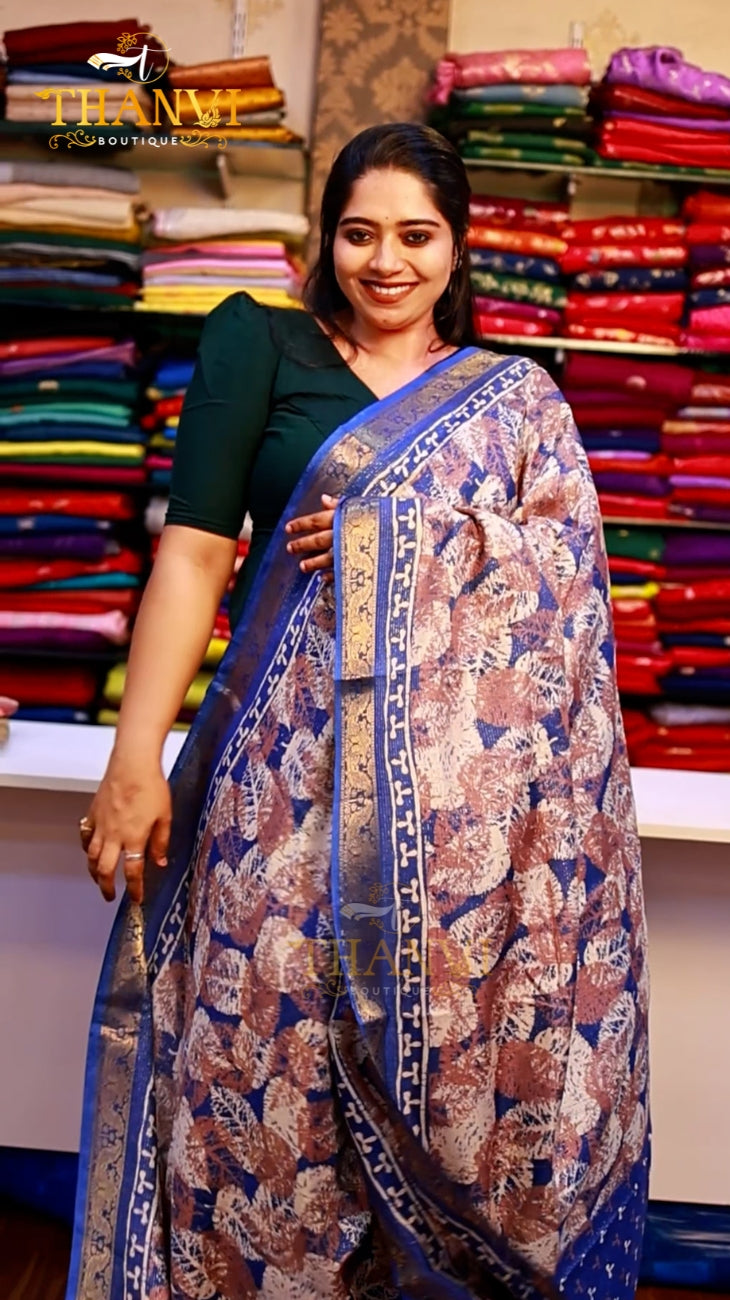 Modal Crepe Kalamkari Saree