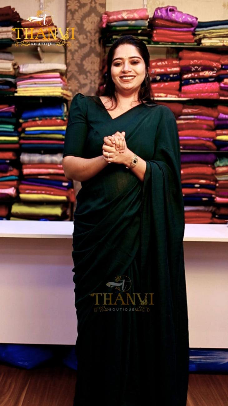 Mulberry Cotton Saree