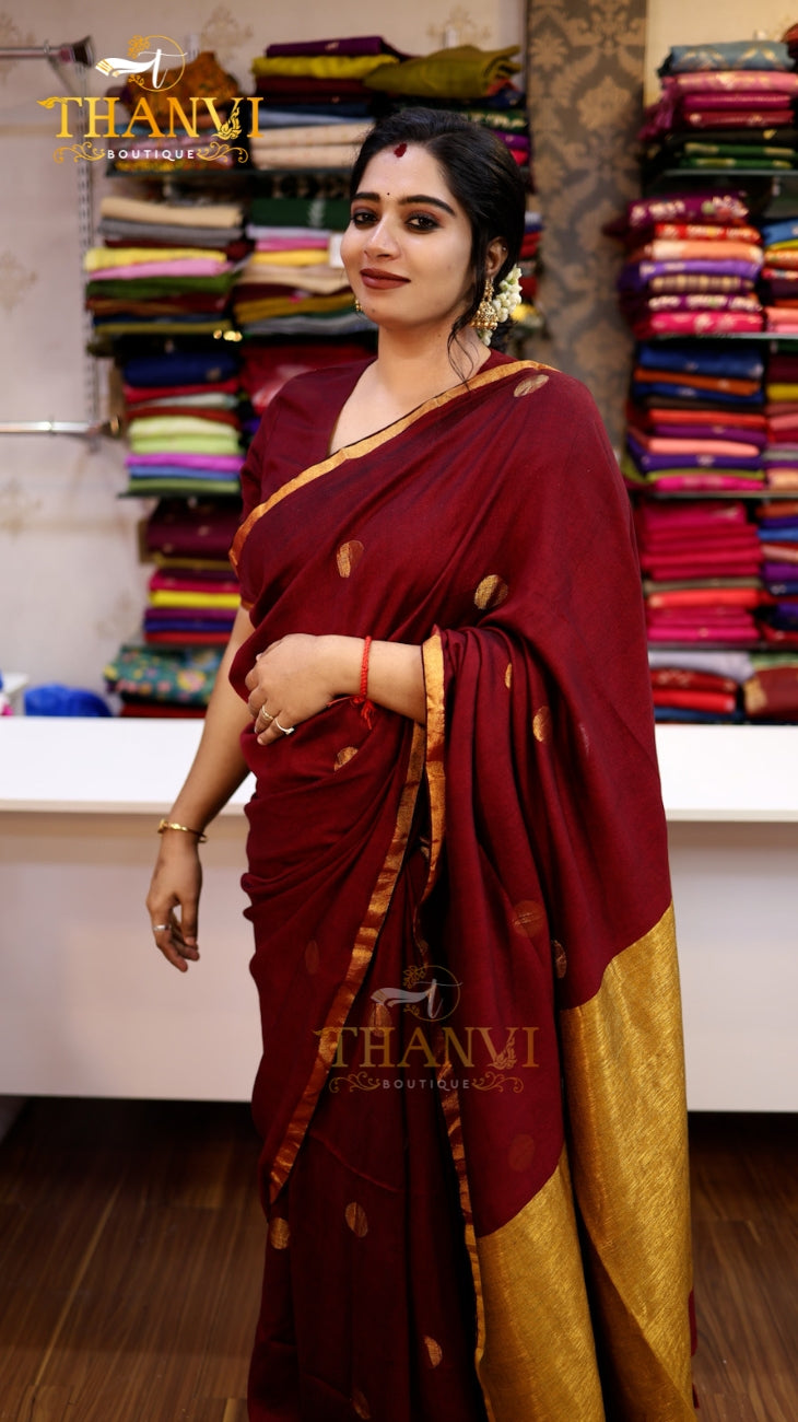 Mashru Cotton Silk Saree