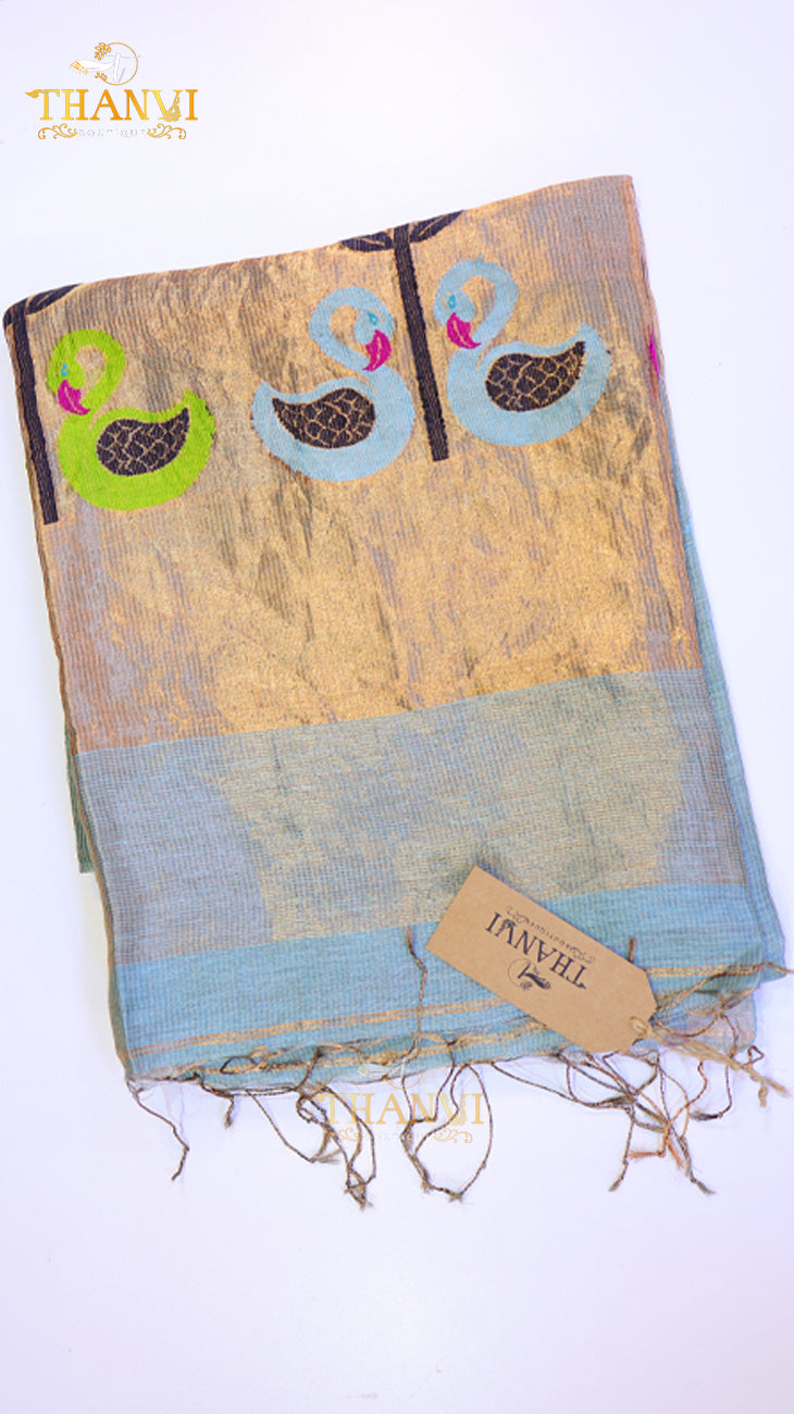 Linen Matka Tissue Saree