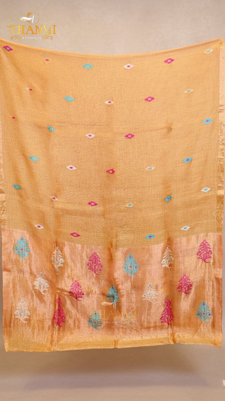 Linen Matka Tissue Saree