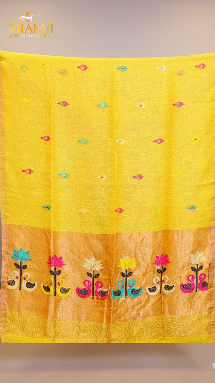 Linen Matka Tissue Saree