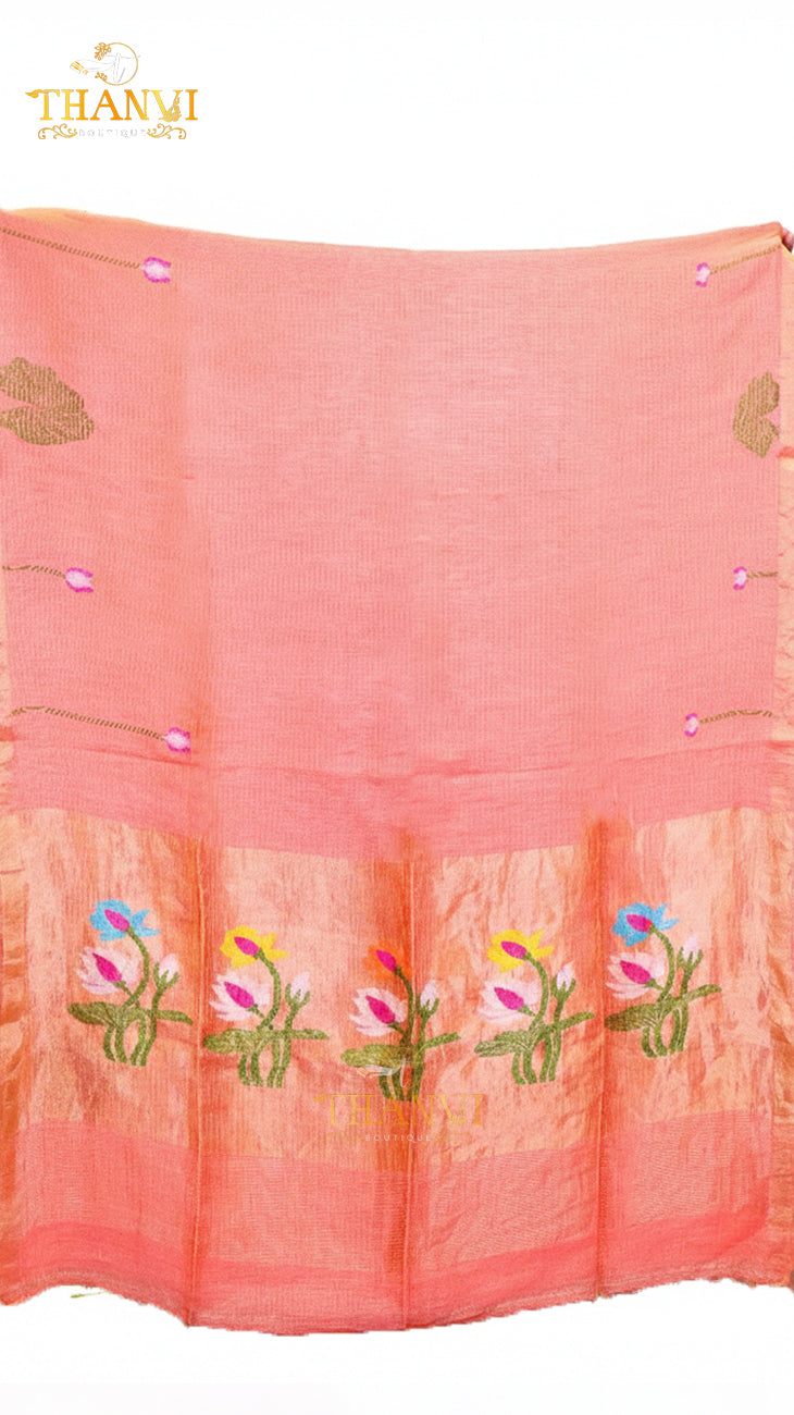 Linen Matka Tissue Saree