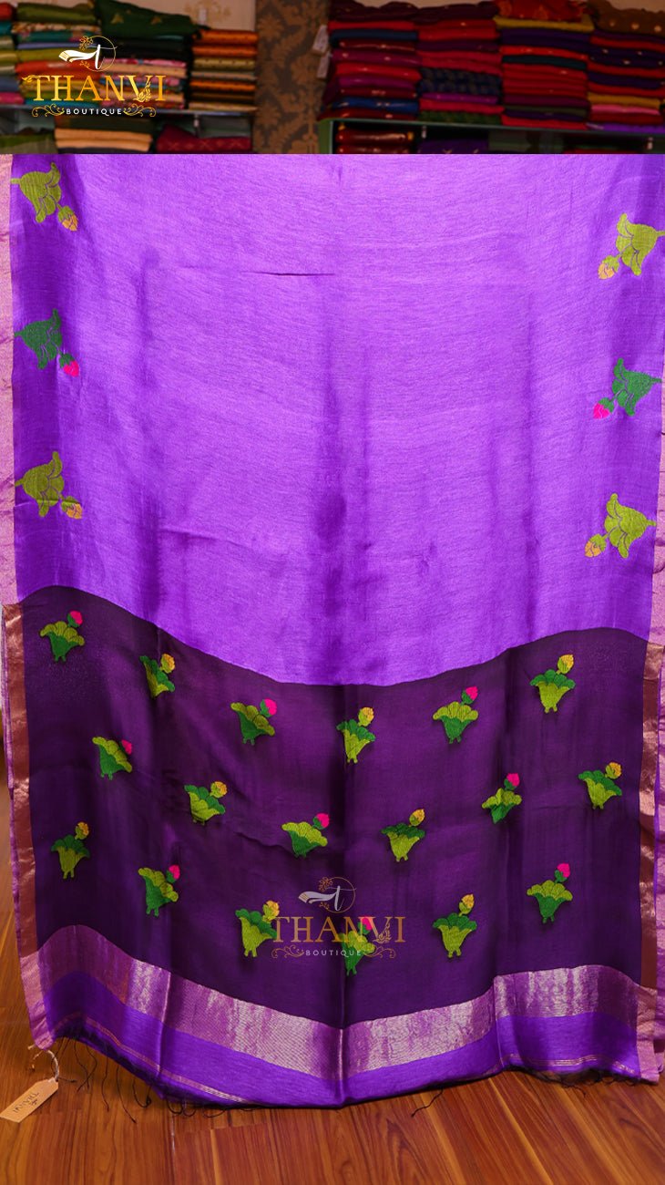Linen Matka Tissue Saree