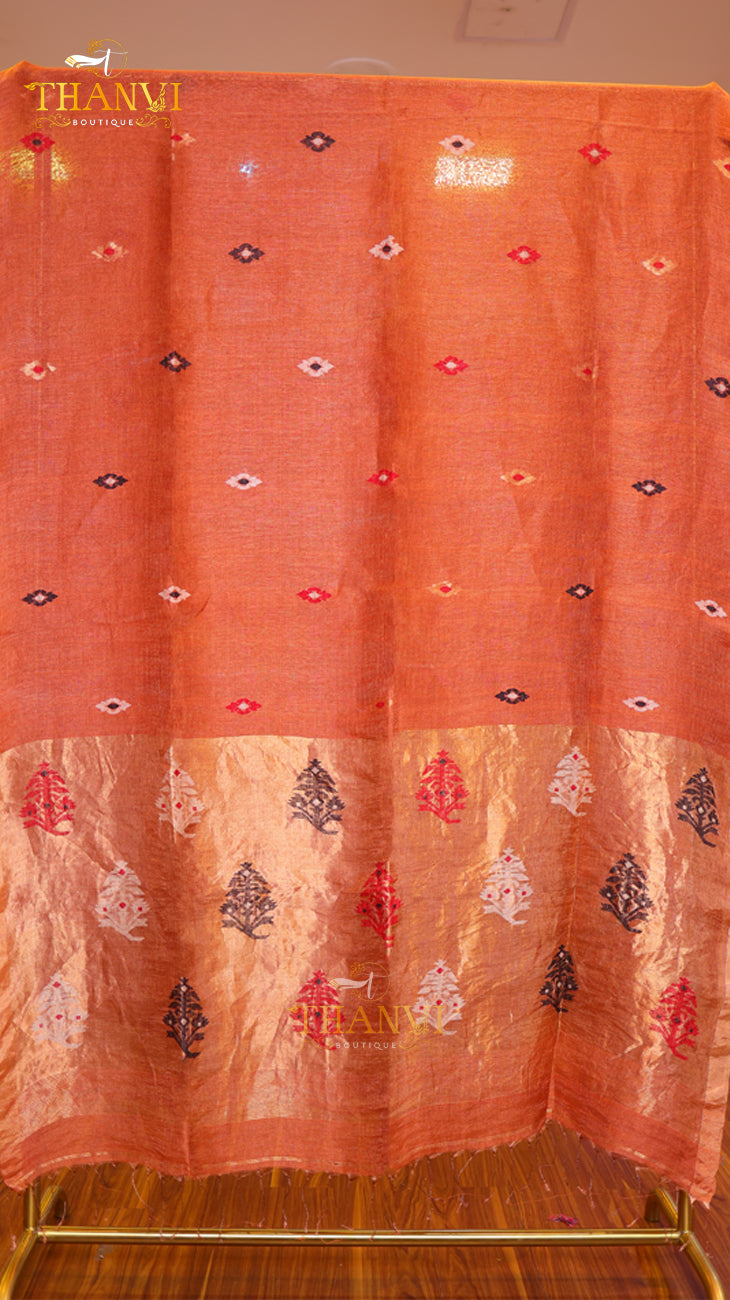 Linen Matka Tissue Saree