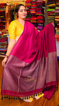 Metallic Pallu Mulberry Saree