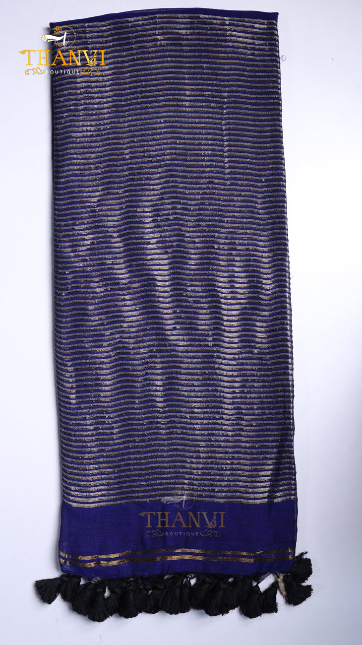 Metallic Pallu Mulberry Saree