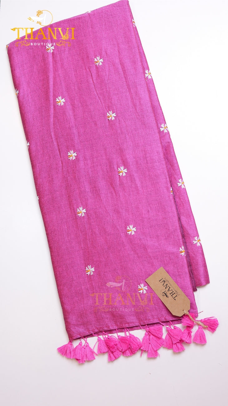 Mulberry Embriodery Saree