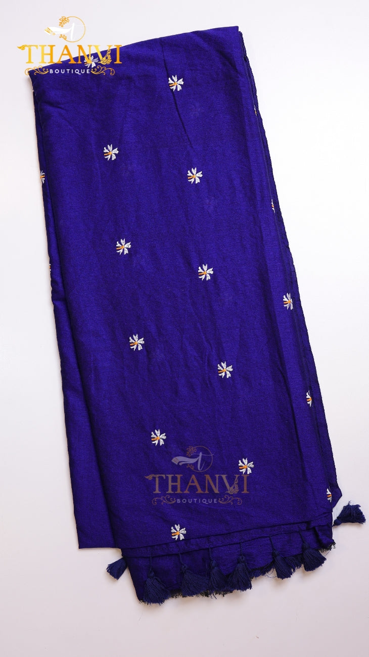 Mulberry Embriodery Saree