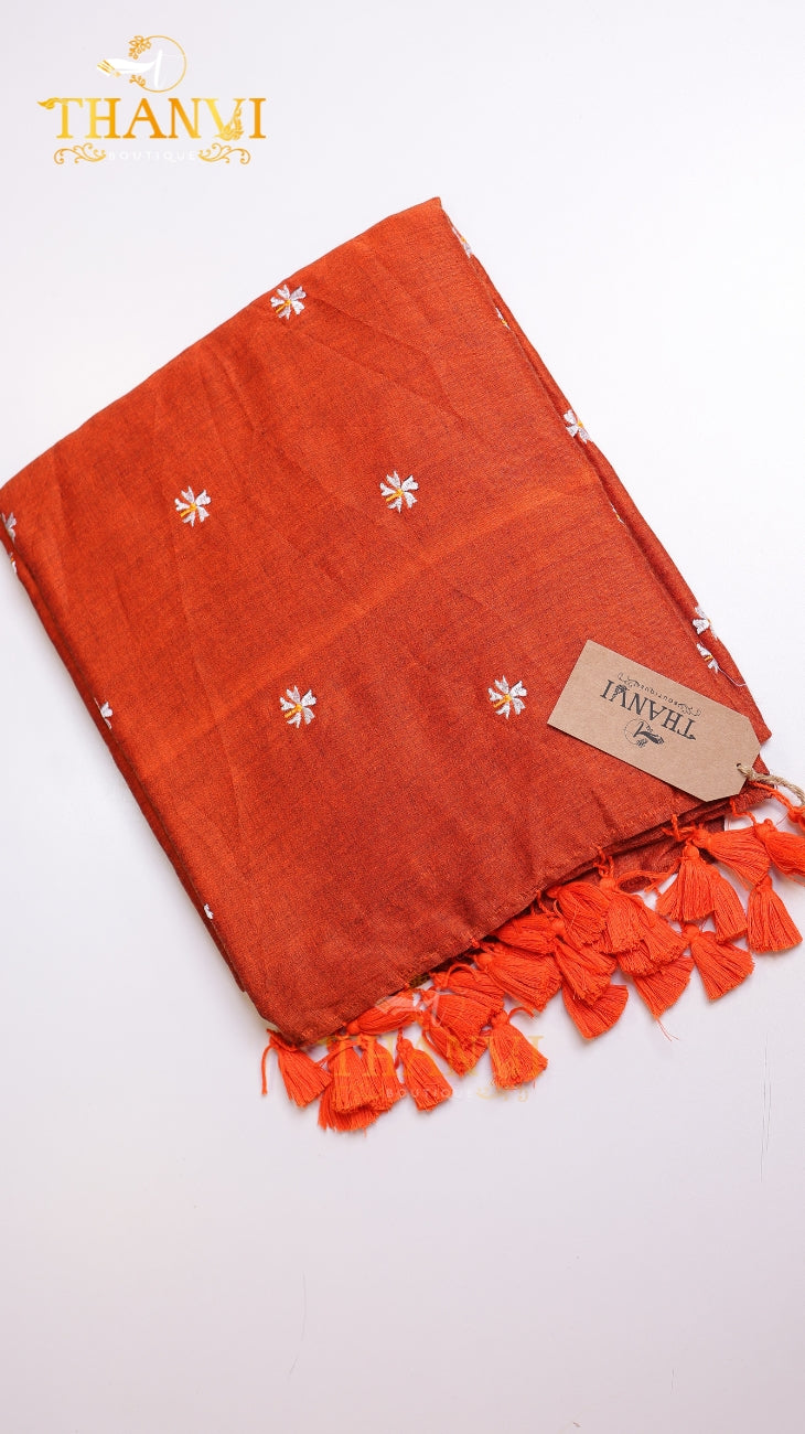 Mulberry Embriodery Saree