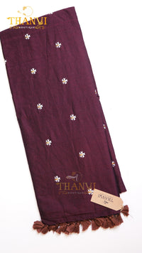 Mulberry Embriodery Saree