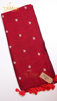 Mulberry Embriodery Saree