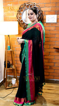 Mulberry Jacquard Border Saree