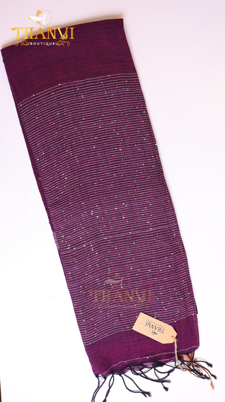 Mushroom Linen Saree